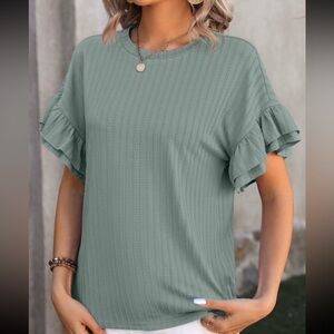 Ruffle sleeve blouse